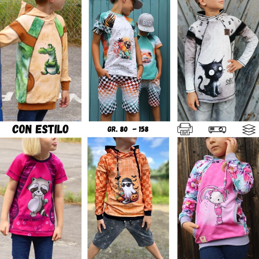 Con Estilo - Raglan Hoodie / Longsleeve / T-Shirt Gr. 80 - 158<br />6,90 € *