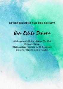 Gewerbelizenz-Con-Estilo-Seora-fr-100-Einzelstcke